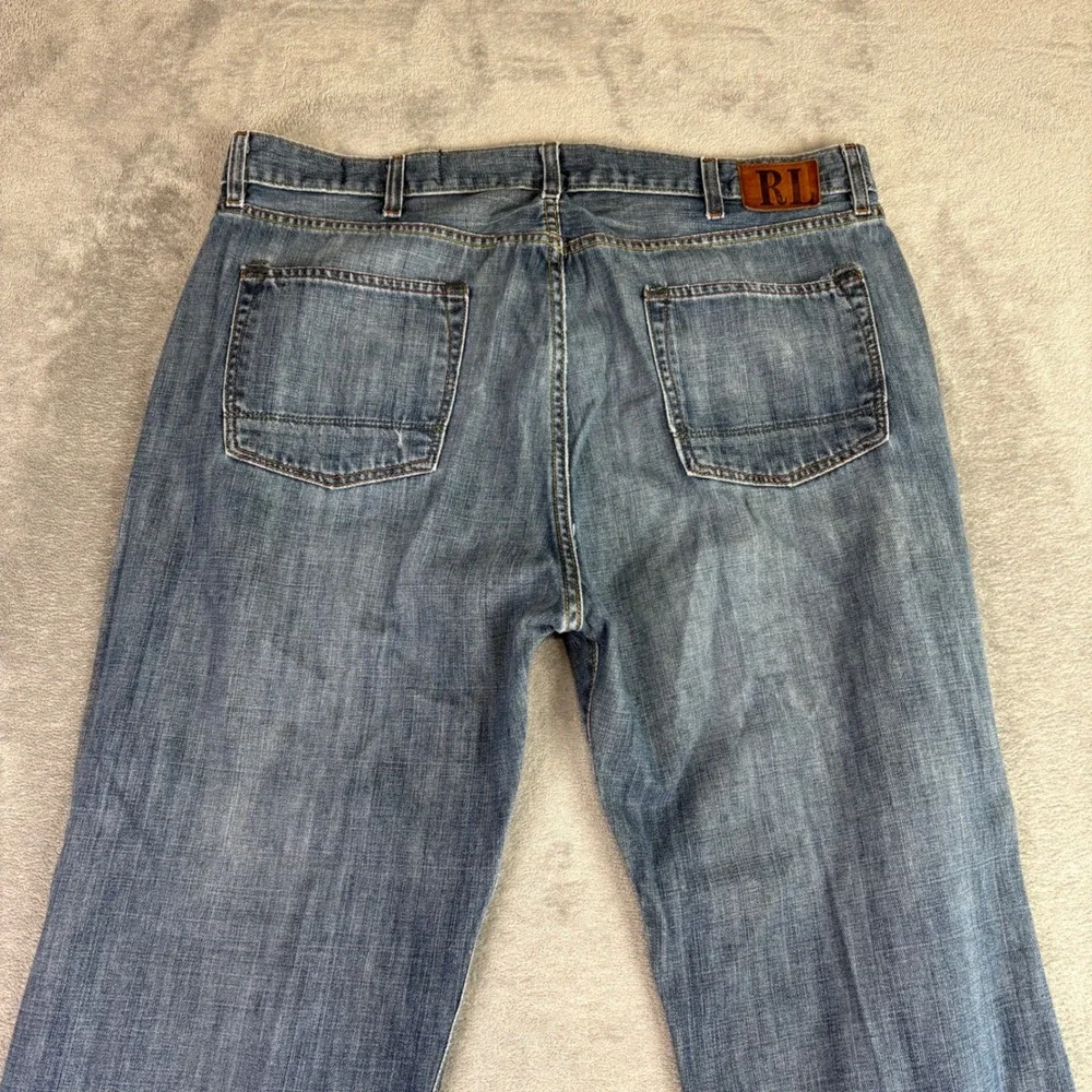 Polo Jeans Co Ralph Lauren Mens 40X32 Ashmore‎ Blue Denim Straight Leg Jeans